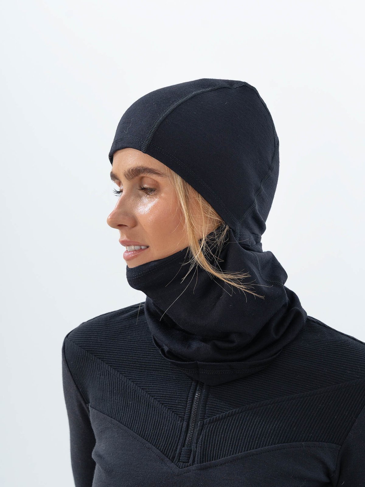 Twentyfour & Merino Balaclava Sort