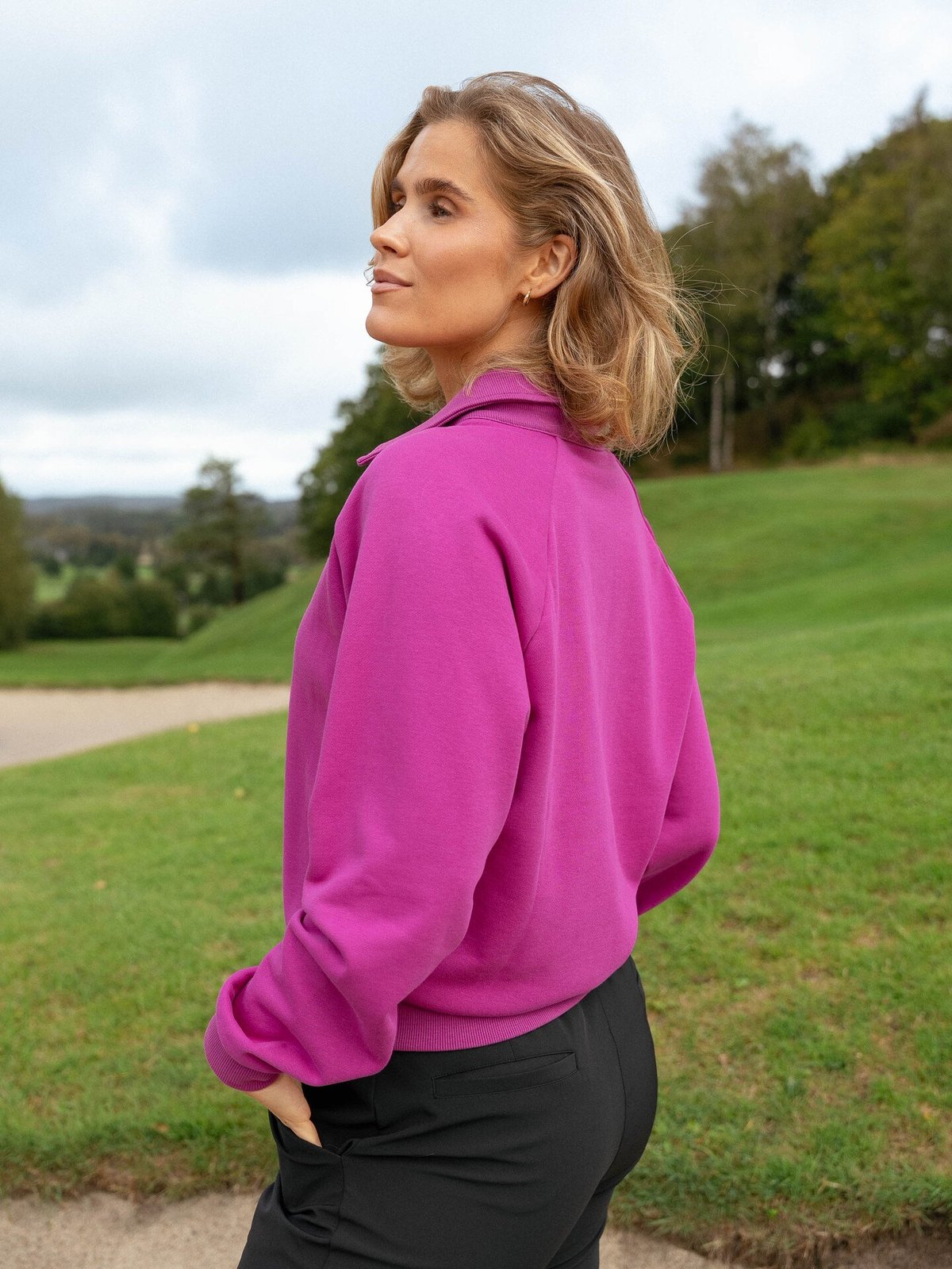 Twentyfour Mode Polo Sweater Fuksia