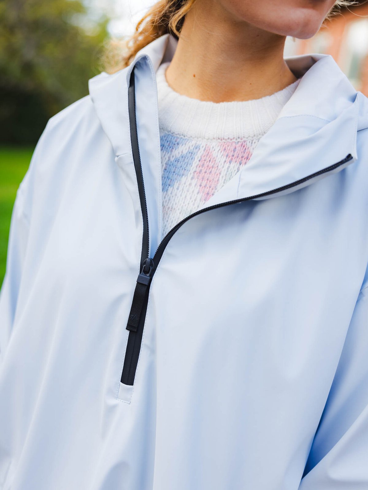 Twentyfour Mode PU Poncho Frostblå