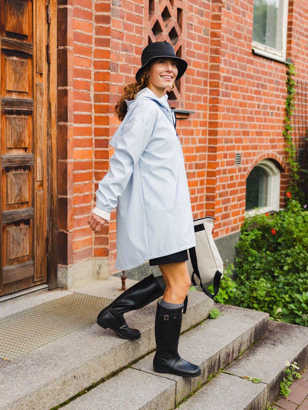 Twentyfour Mode PU Poncho Frostblå