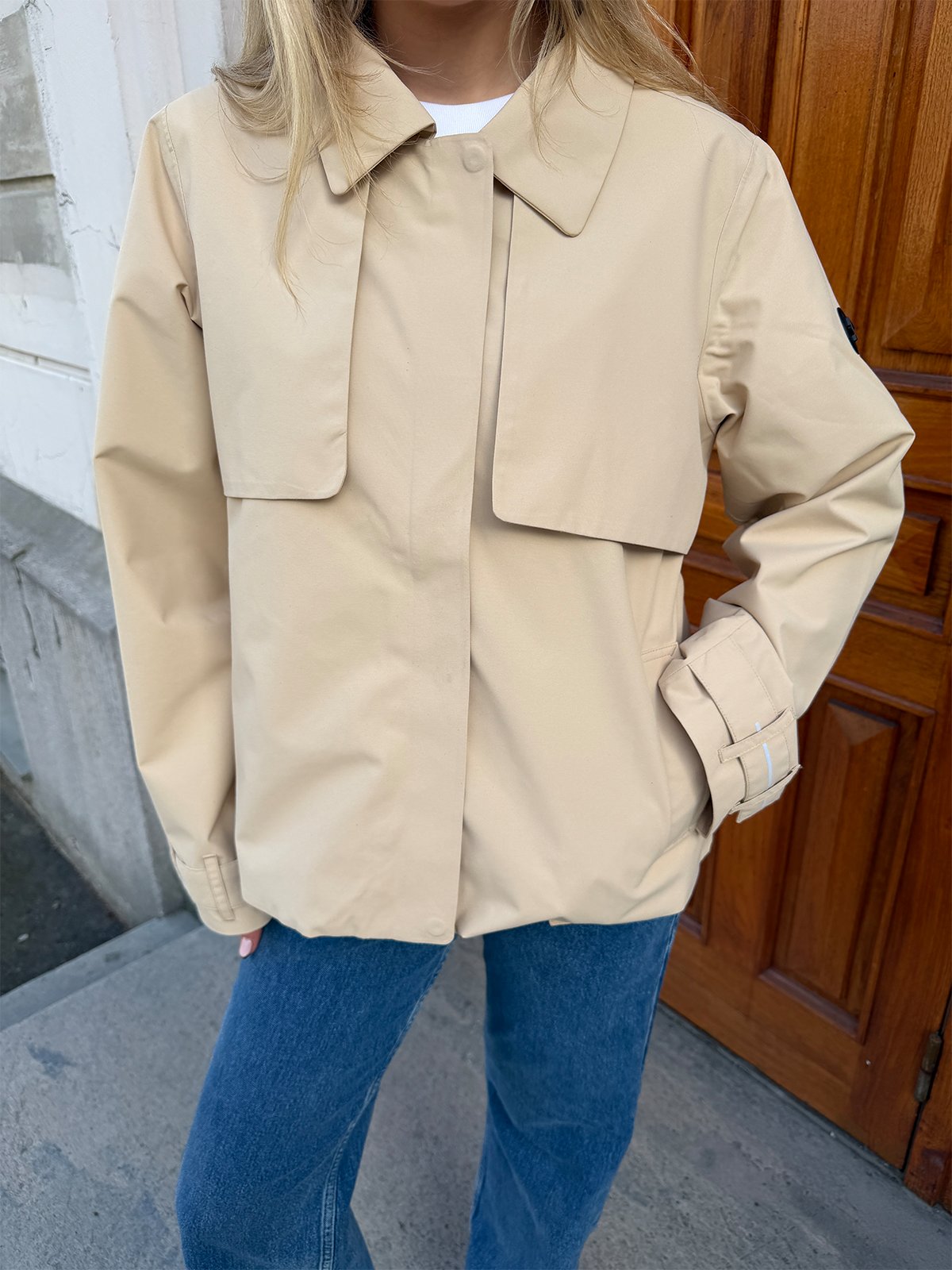 Twentyfour Mode Trench Jakke Sand