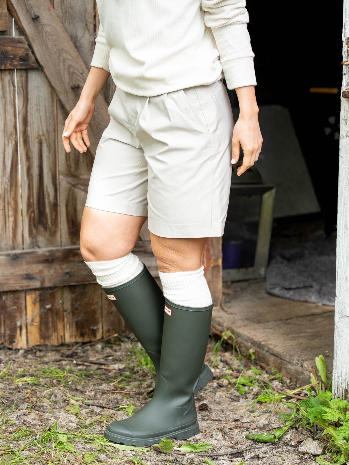 Twentyfour Mode Bermuda Shorts Varm Grå
