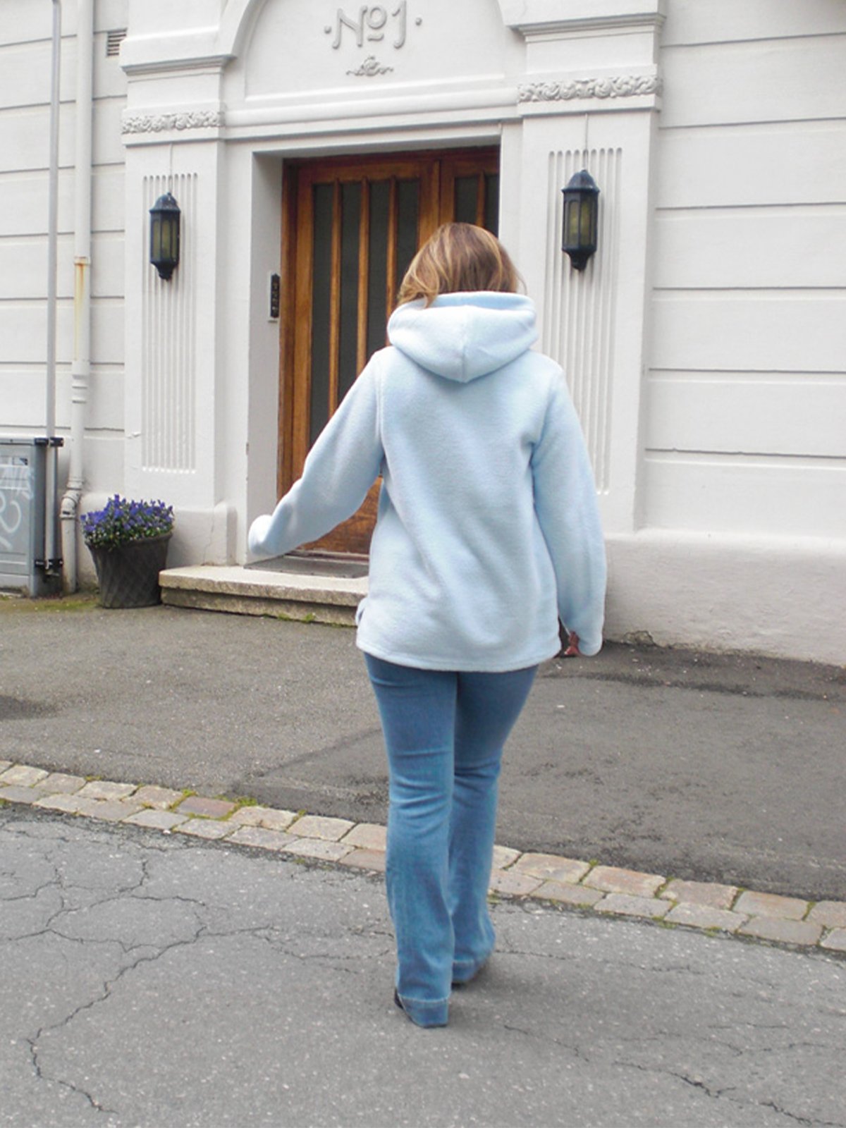 Twentyfour Mode Pile Hood Half Zip Lys blå