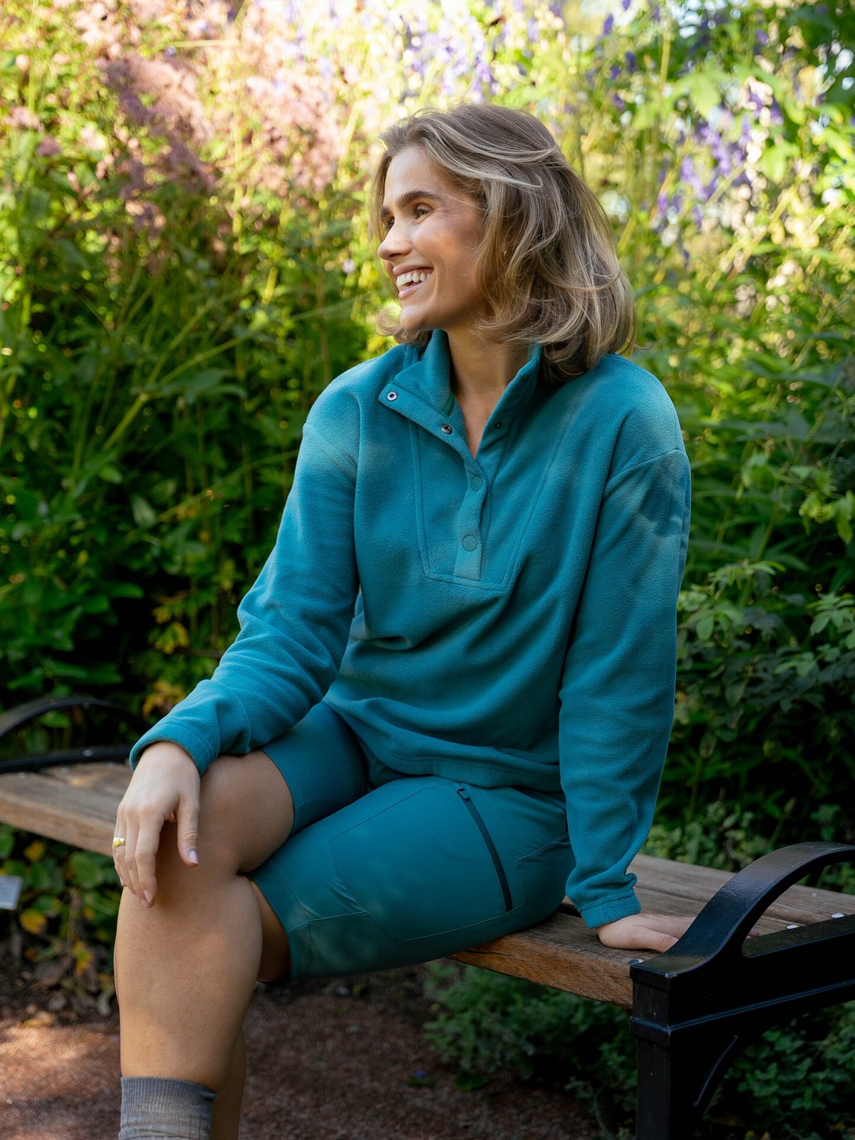 Twentyfour Venture Roam Half Zip Fleece Blågrønn