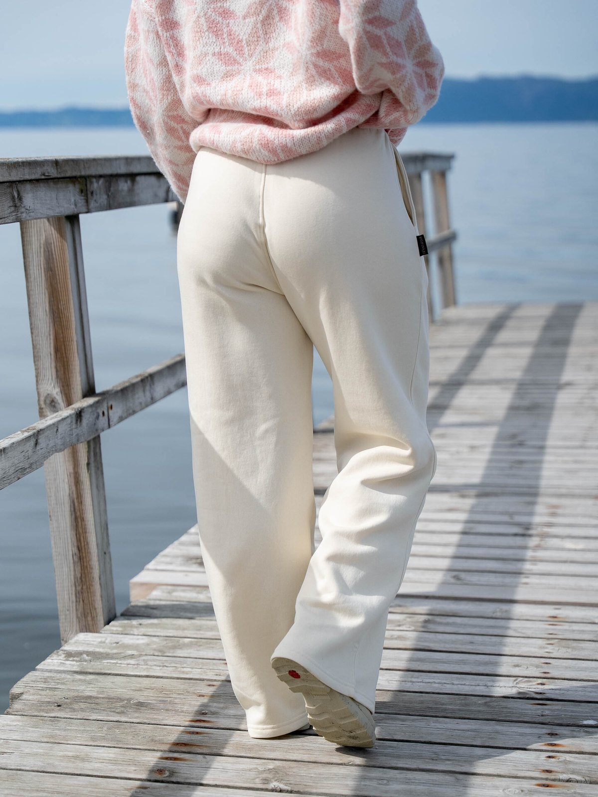 Twentyfour & Loose Sweatpant U Gråhvit