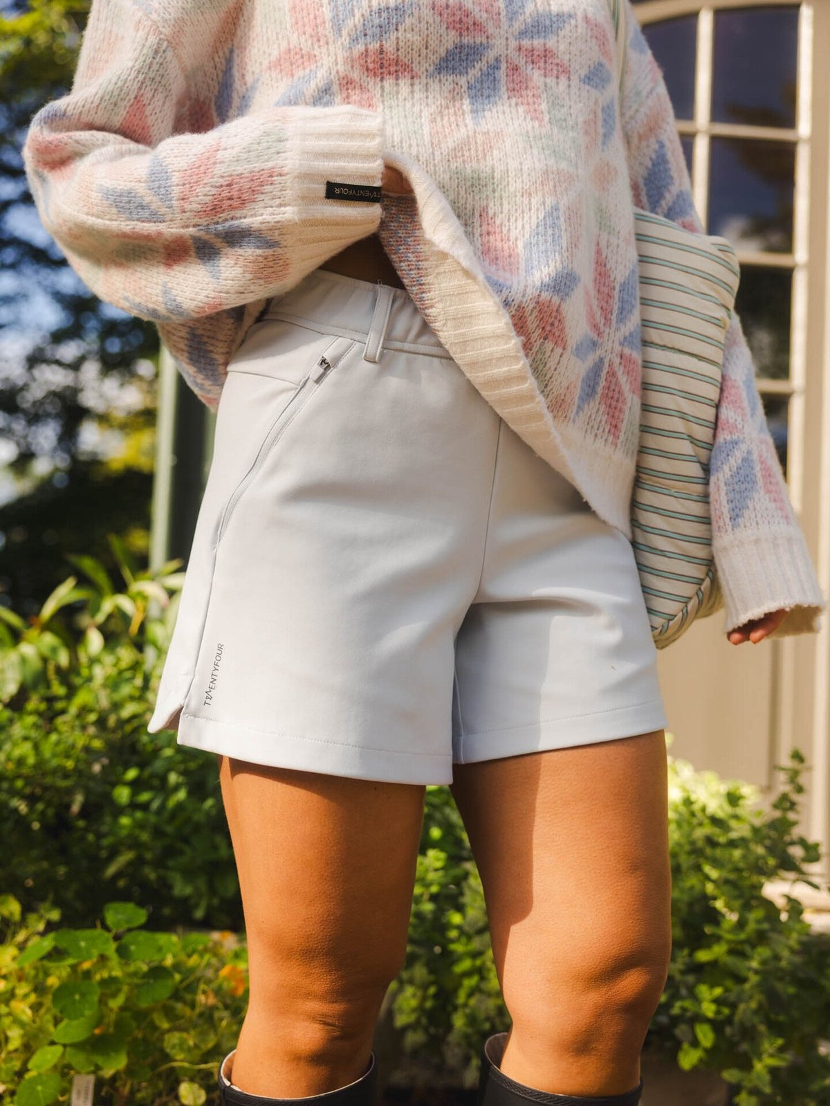 Twentyfour Nina Highwaist Shorts Isblå