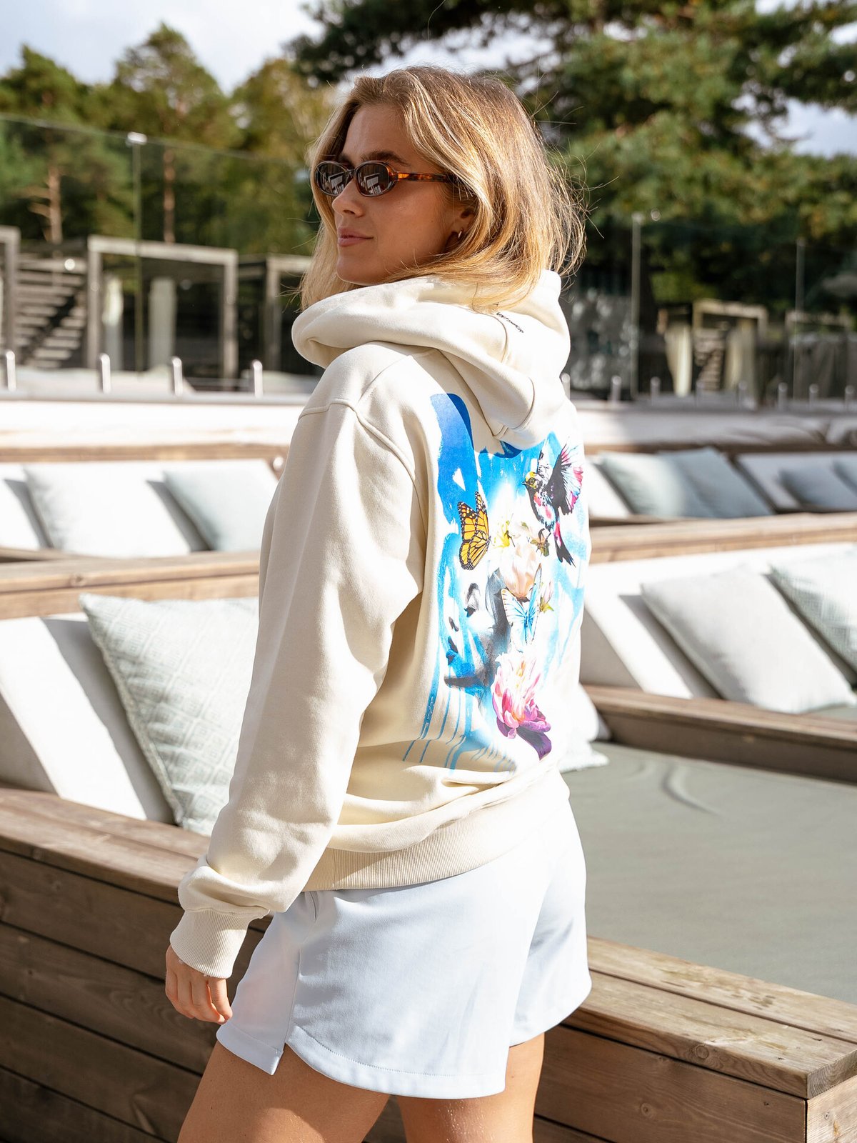 Twentyfour & Art Hoodie U Hvit