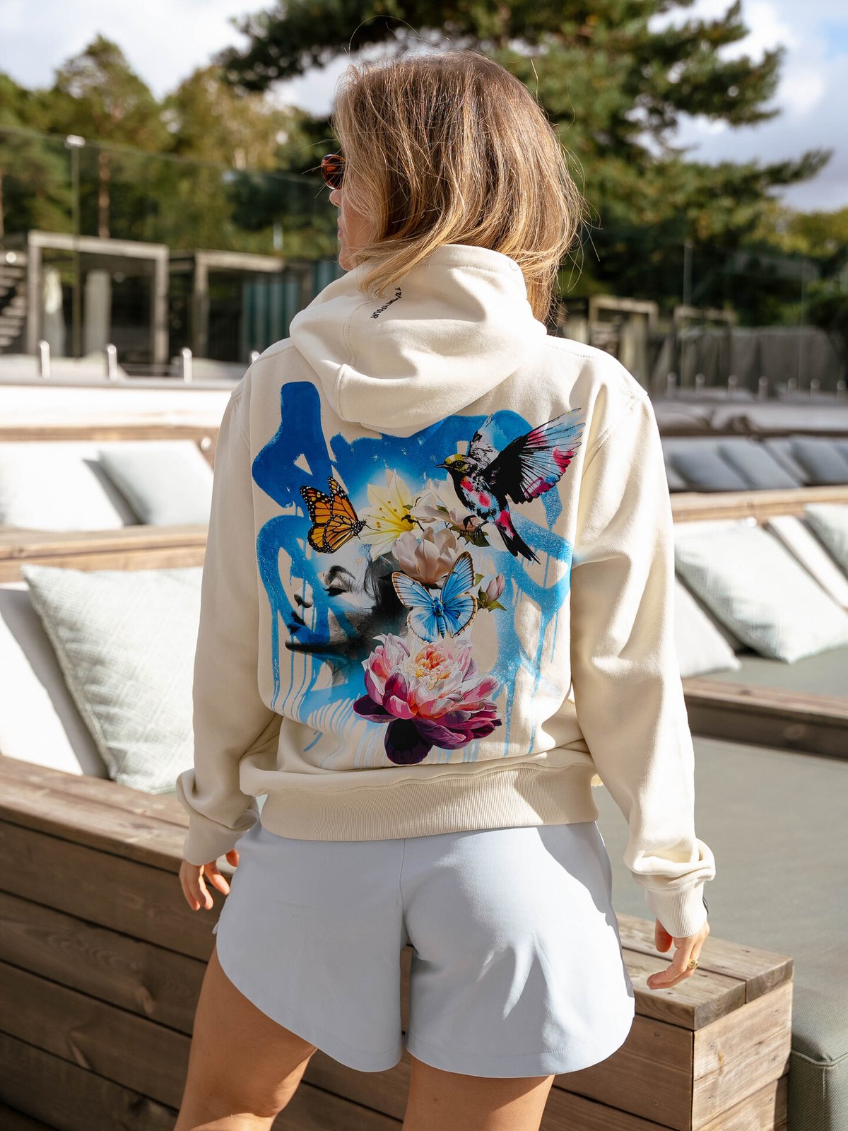 Twentyfour & Art Hoodie U Hvit