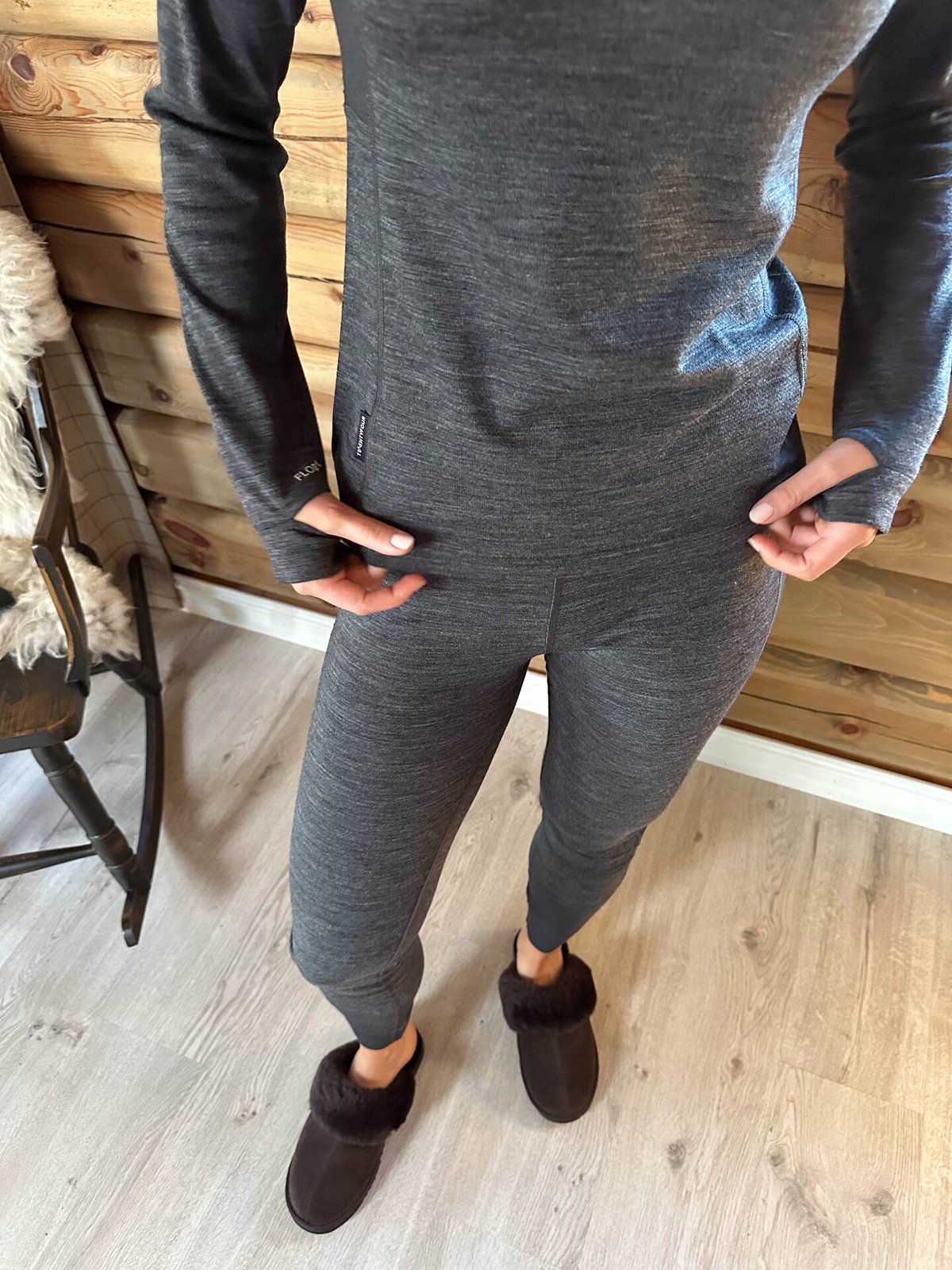 Twentyfour Flow Active Ulltights Gråmelert