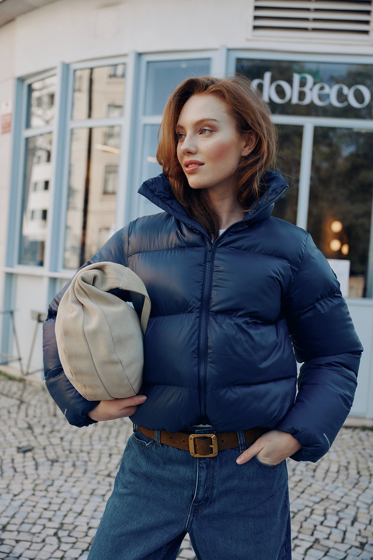 Twentyfour Mode Ava Puffy Jakke Marine