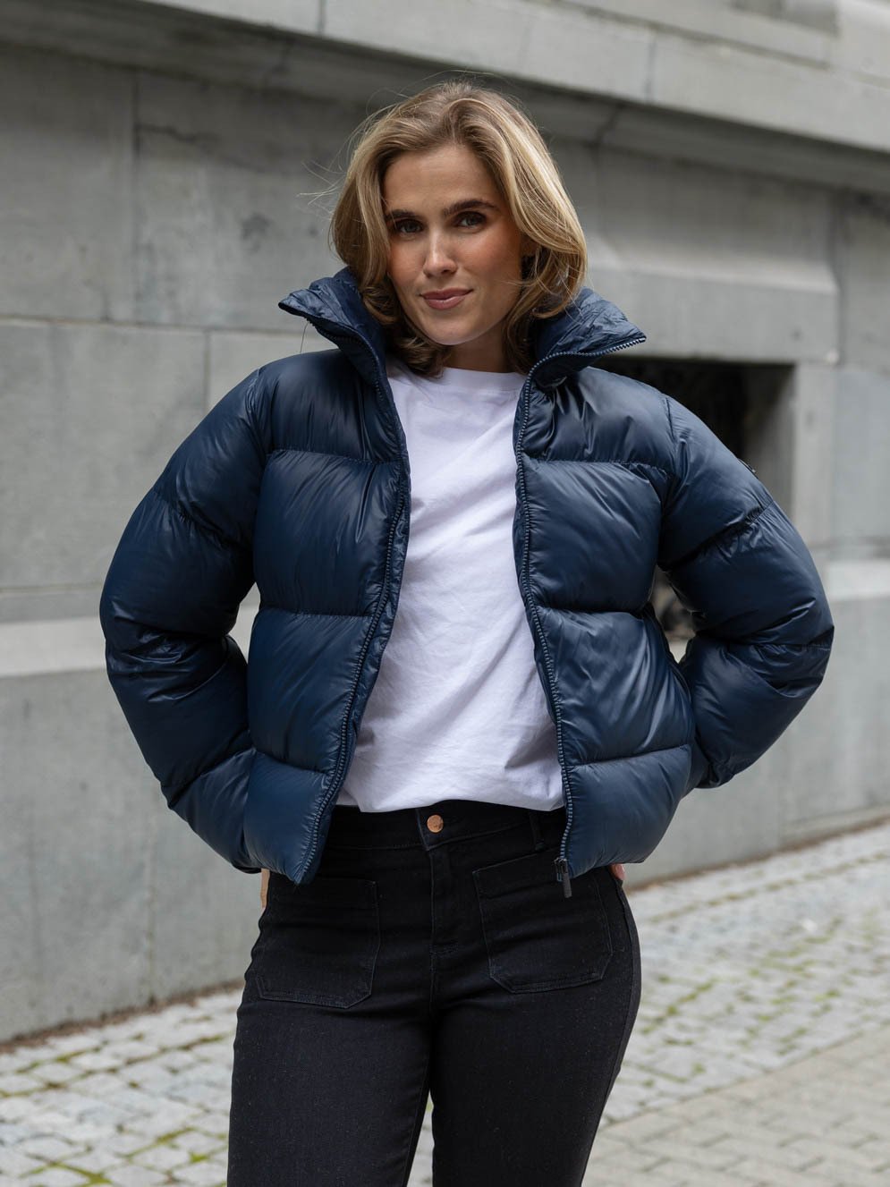 Twentyfour Mode Ava Puffy Jakke Marine