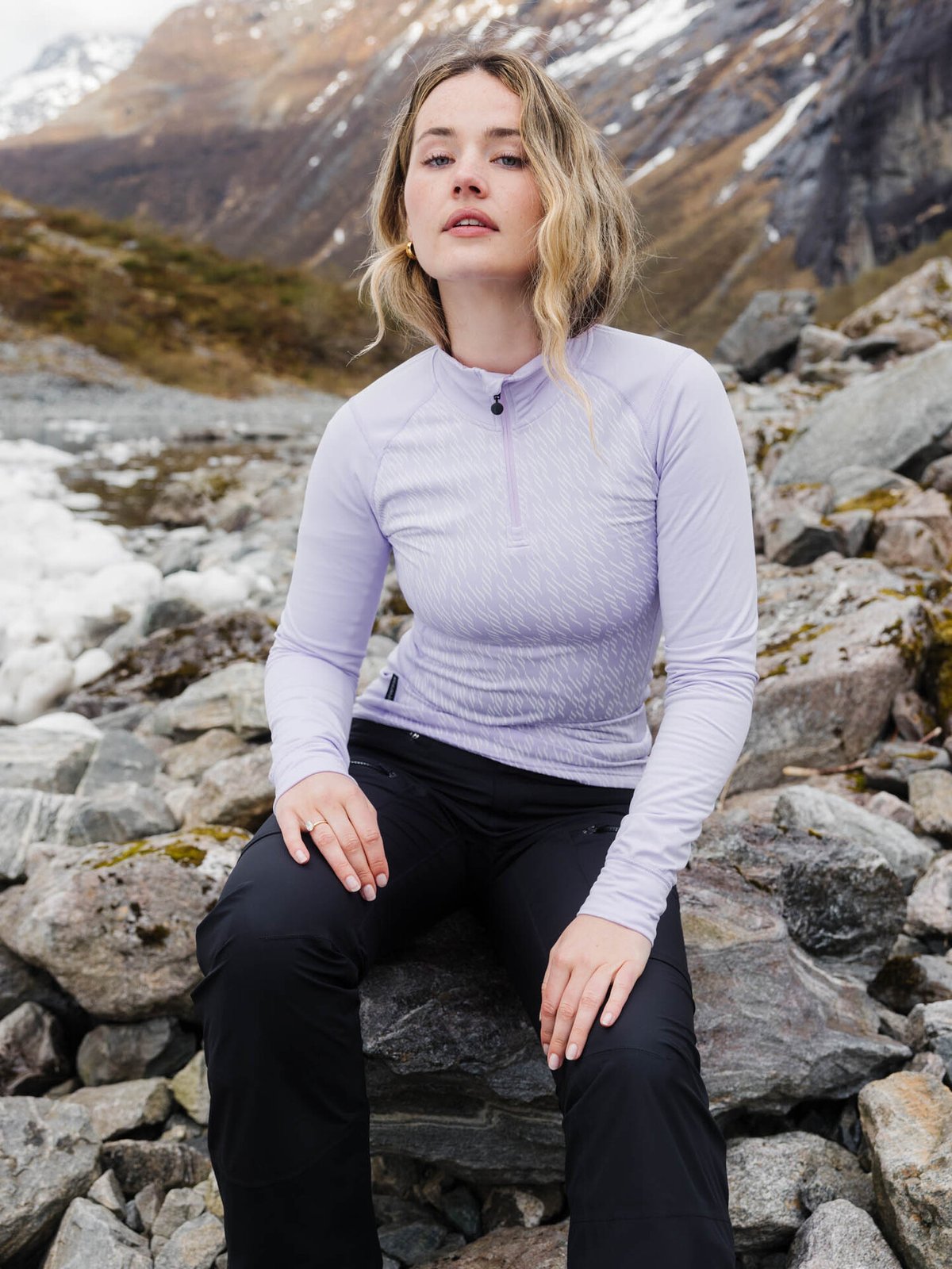 Twentyfour Aurora Baselayer Half Zip Lavendel