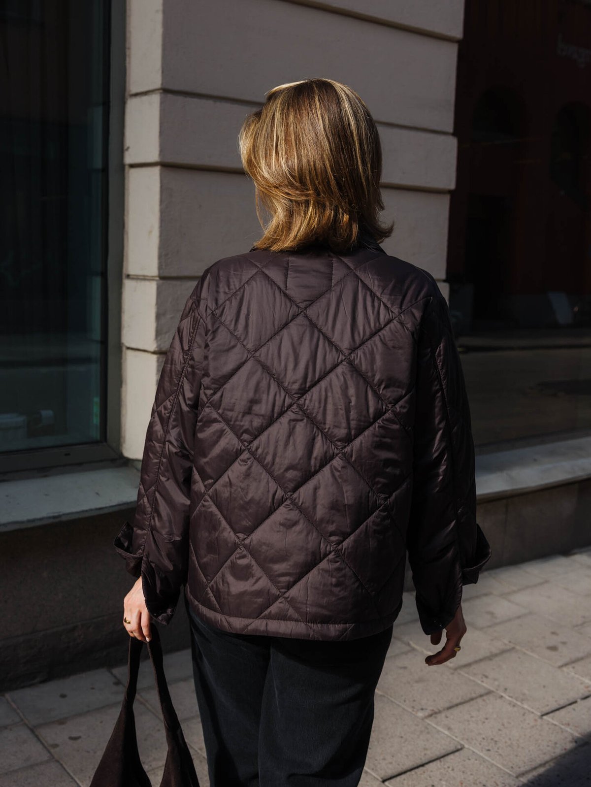 Twentyfour Mode Nora Quilted Jakke Mørk Brun