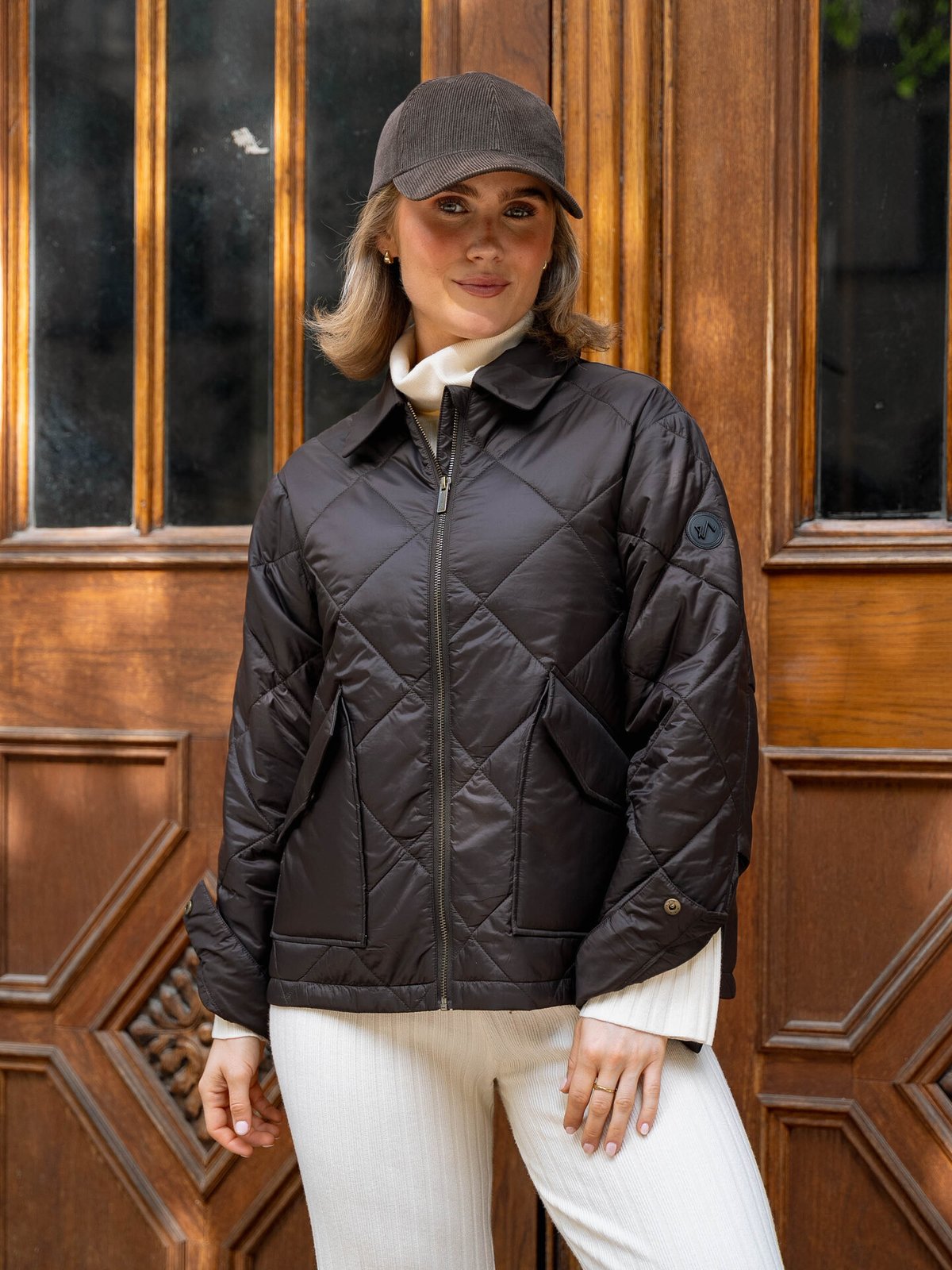 Twentyfour Mode Nora Quilted Jakke Mørk Brun