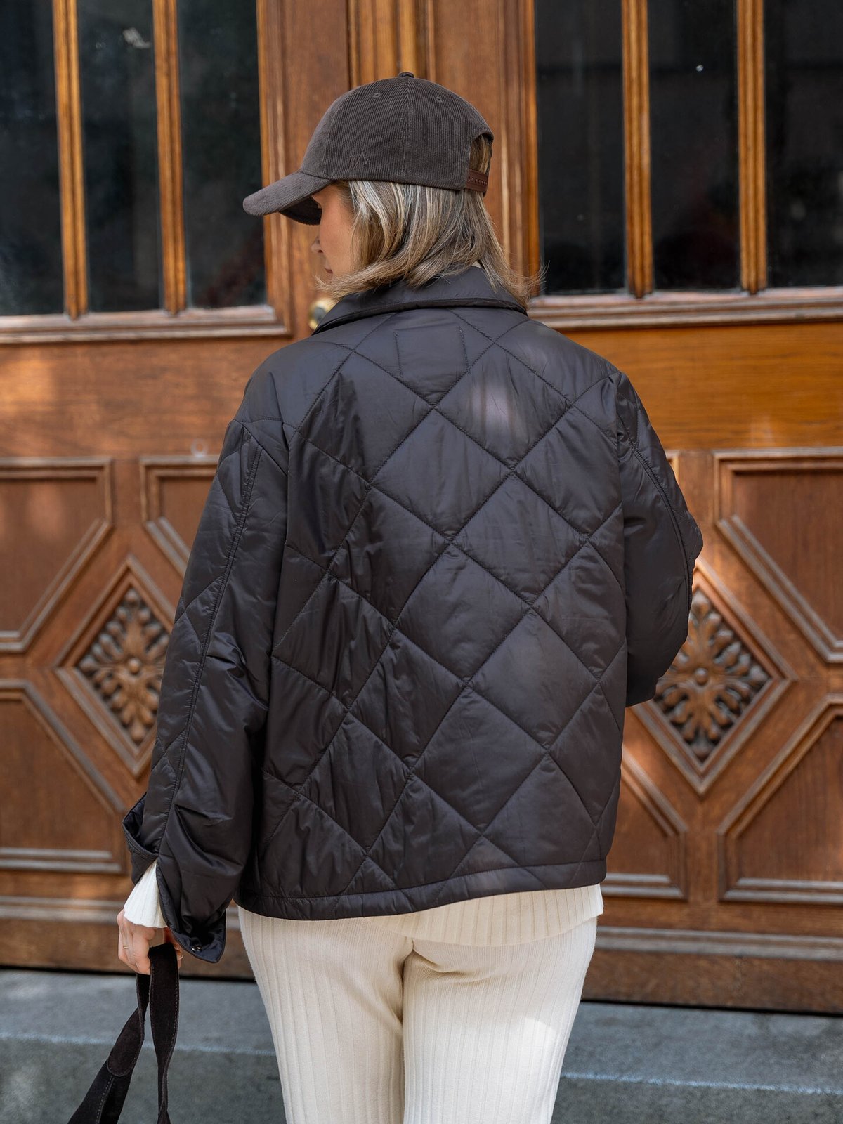 Twentyfour Mode Nora Quilted Jakke Mørk Brun