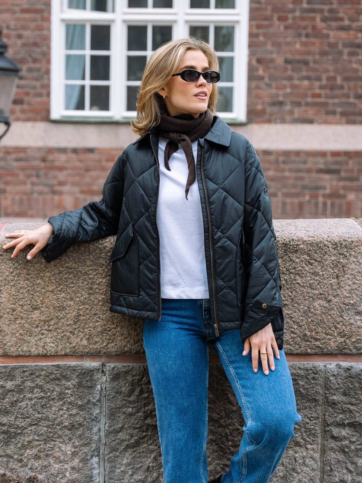 Twentyfour Mode Nora Quilted Jakke Sort