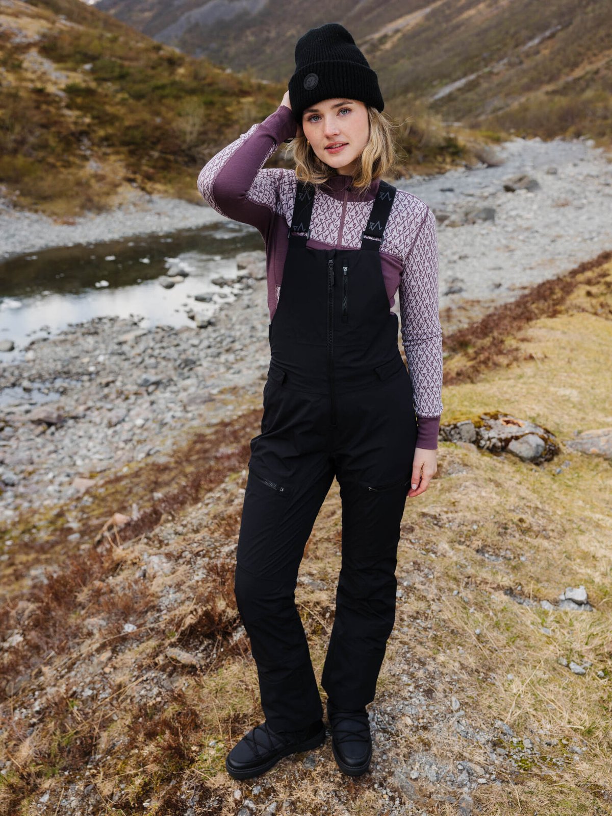 Twentyfour Aurora 3-Lags Bib Skallbukse Sort