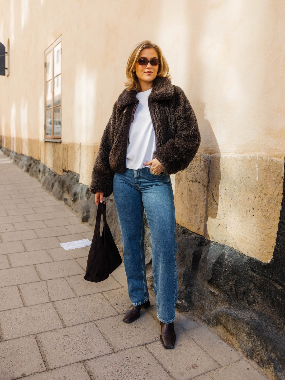 Twentyfour Mode Teddy Jakke Mørk Brun