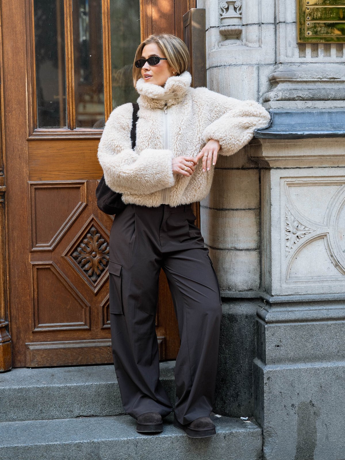 Twentyfour Mode Teddy Jakke Sand