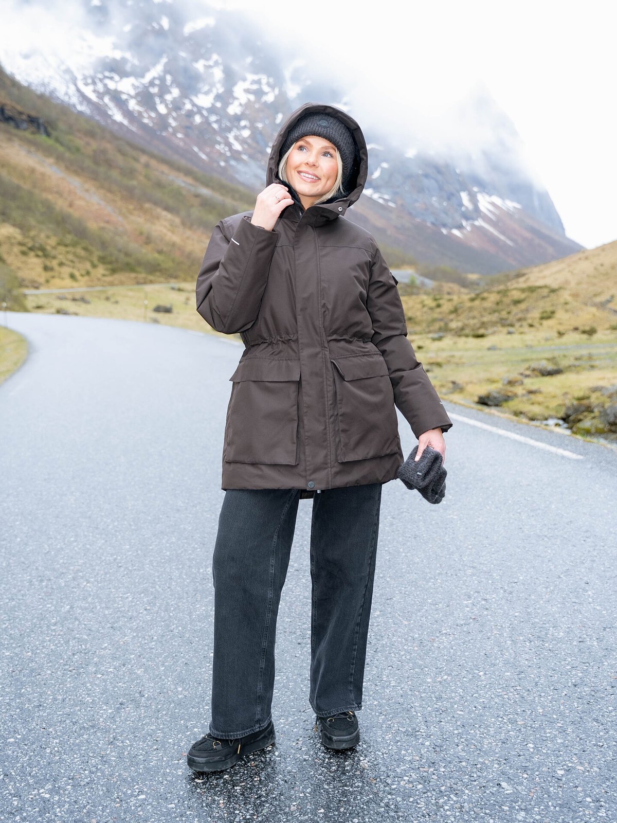 Twentyfour Aurora Anja Parka Mørk Brun