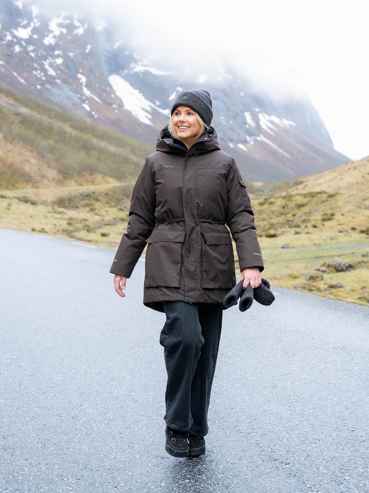 Twentyfour Aurora Anja Parka Mørk Brun
