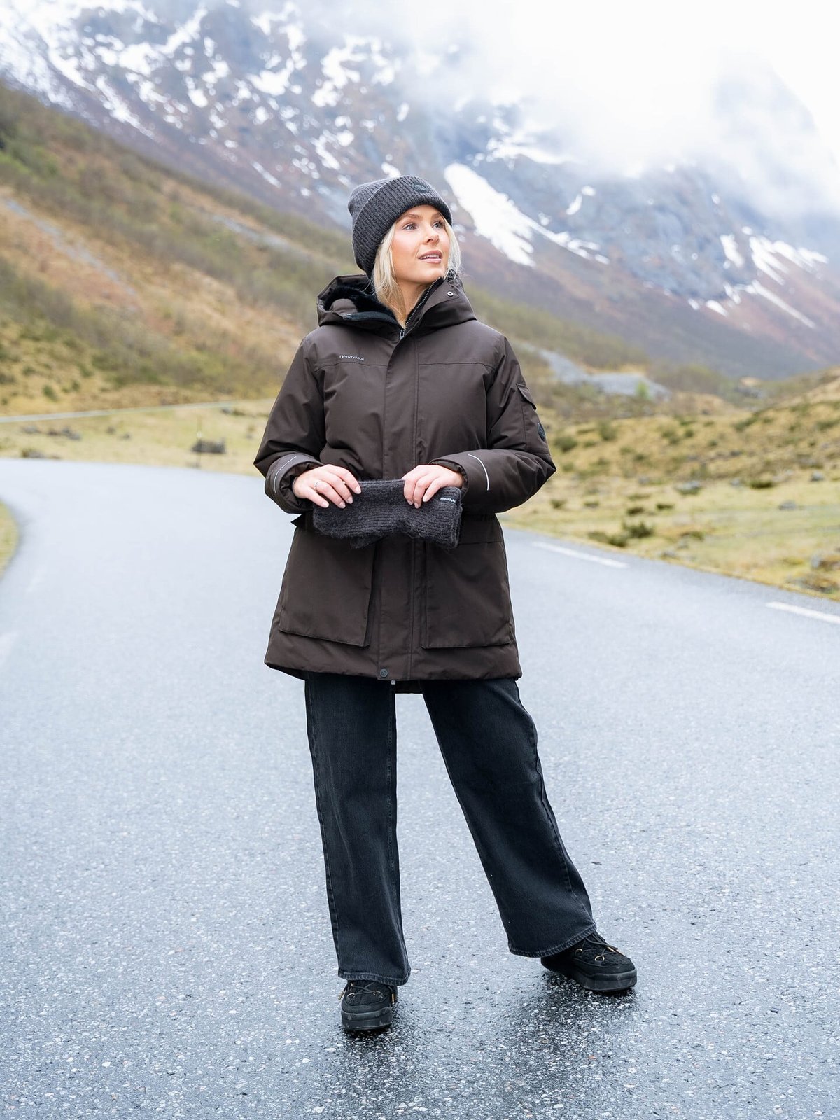 Twentyfour Aurora Anja Parka Mørk Brun