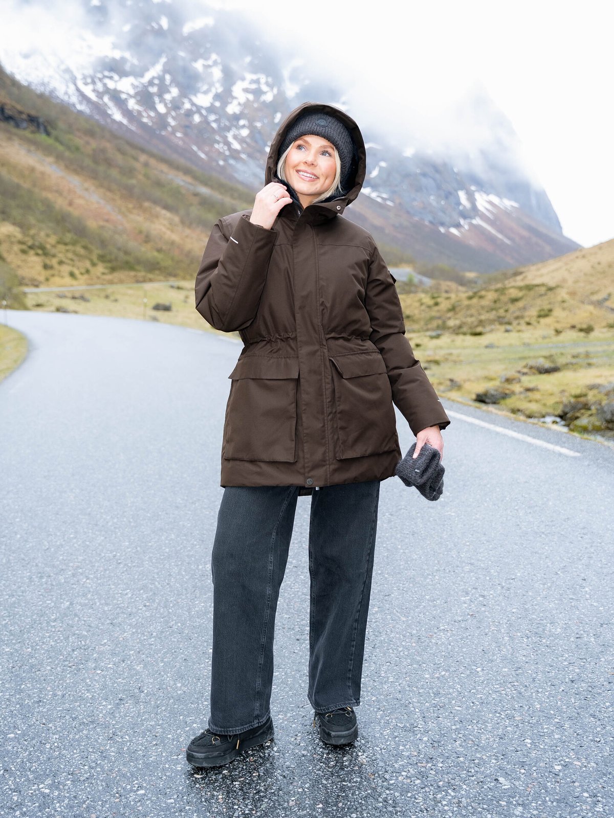 Twentyfour Aurora Anja Parka Mørk Brun