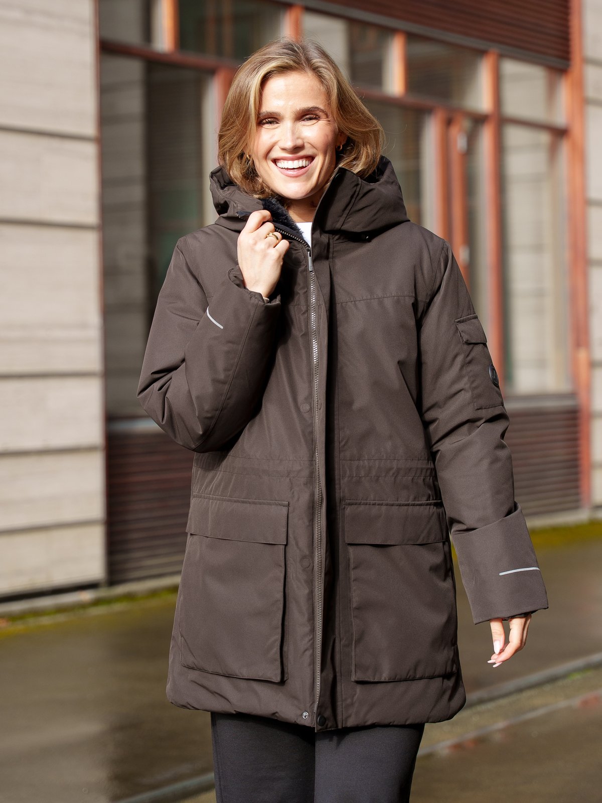 Twentyfour Aurora Anja Parka Mørk Brun