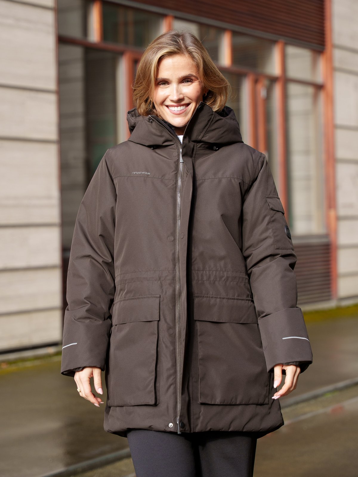 Twentyfour Aurora Anja Parka Mørk Brun
