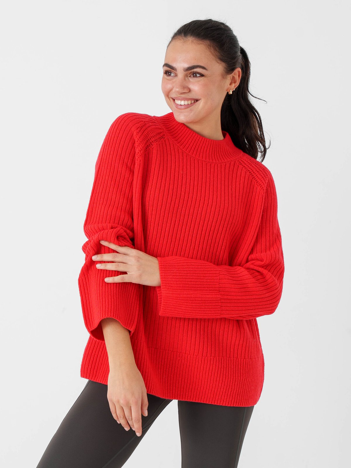 Twentyfour Marte Mode Cozy Strikk Klar rød
