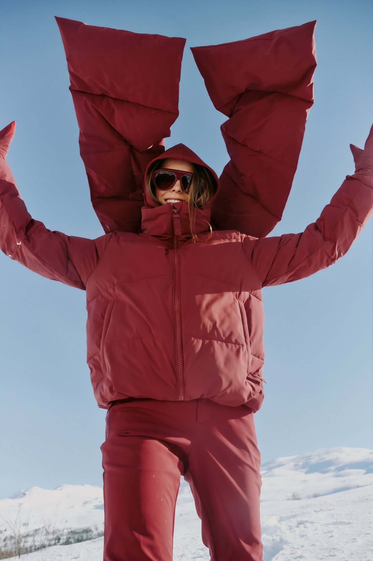 Twentyfour Nina Resort Puffer Tranebær