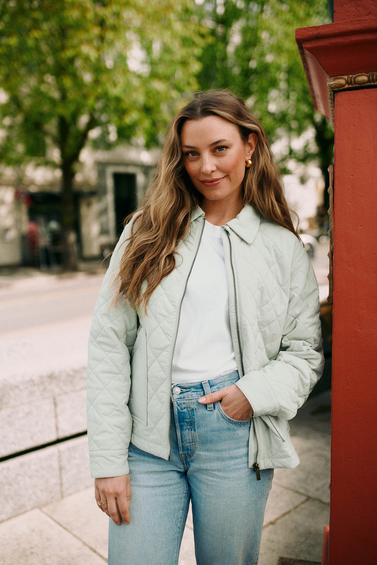 Twentyfour Marte Quilted Jakke Støvet Mint