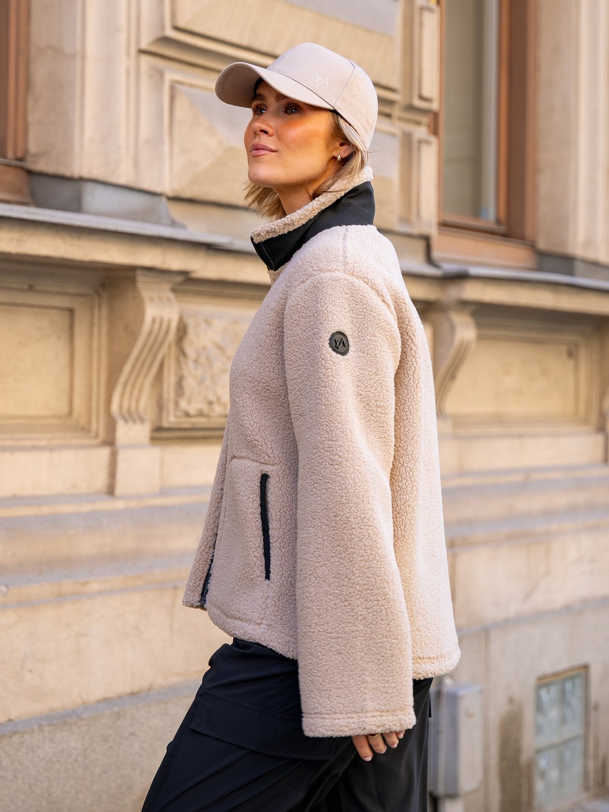 Twentyfour Popsi Pile Jakke Beige og sort