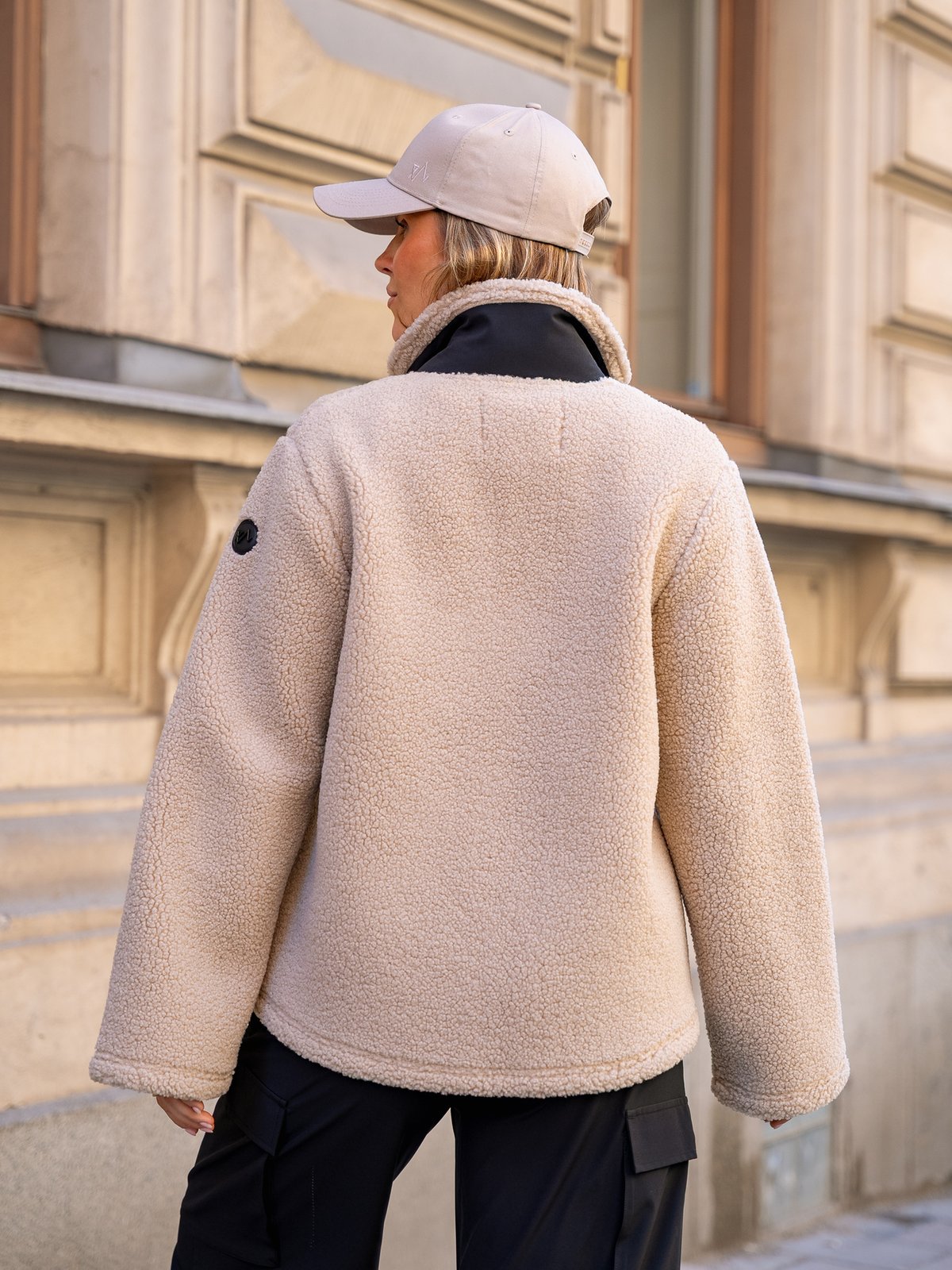 Twentyfour Popsi Pile Jakke Beige og sort
