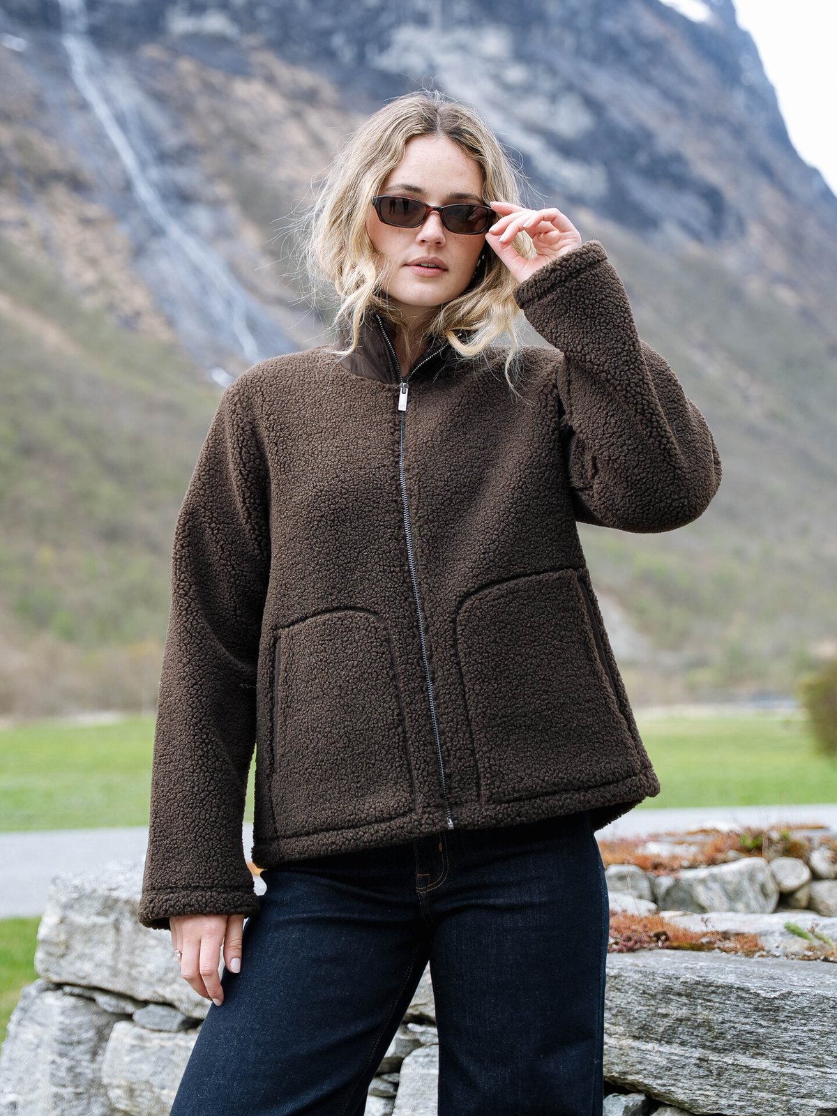 Twentyfour Popsi Pile Jakke Mørk brun