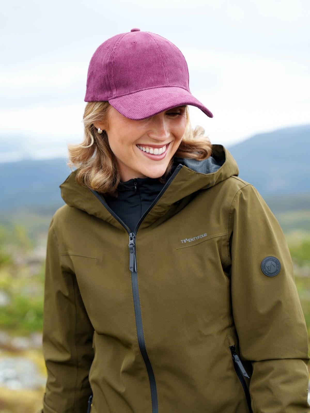 Twentyfour Mode Cord Cap M Burgunder