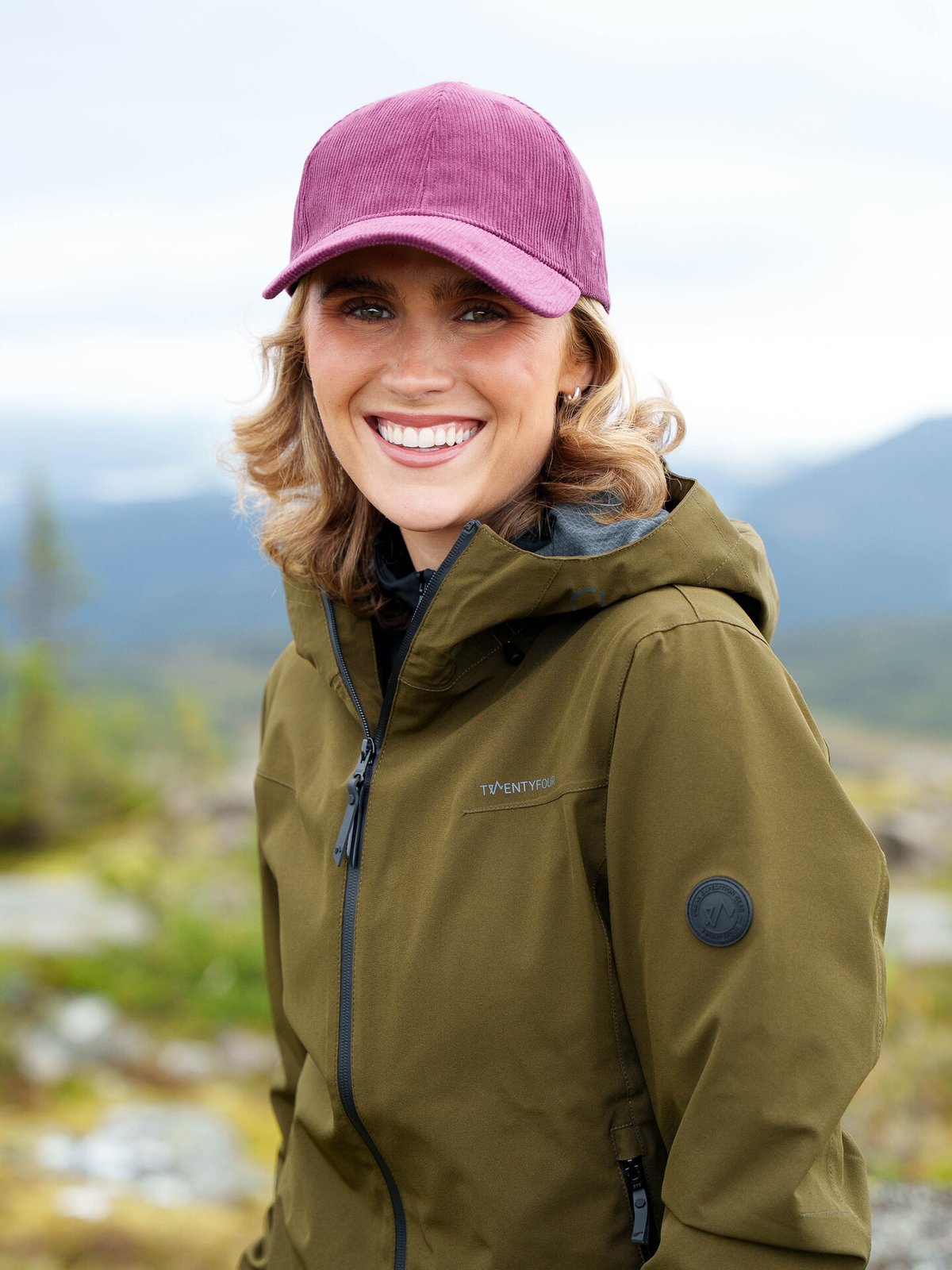 Twentyfour Mode Cord Cap M Burgunder