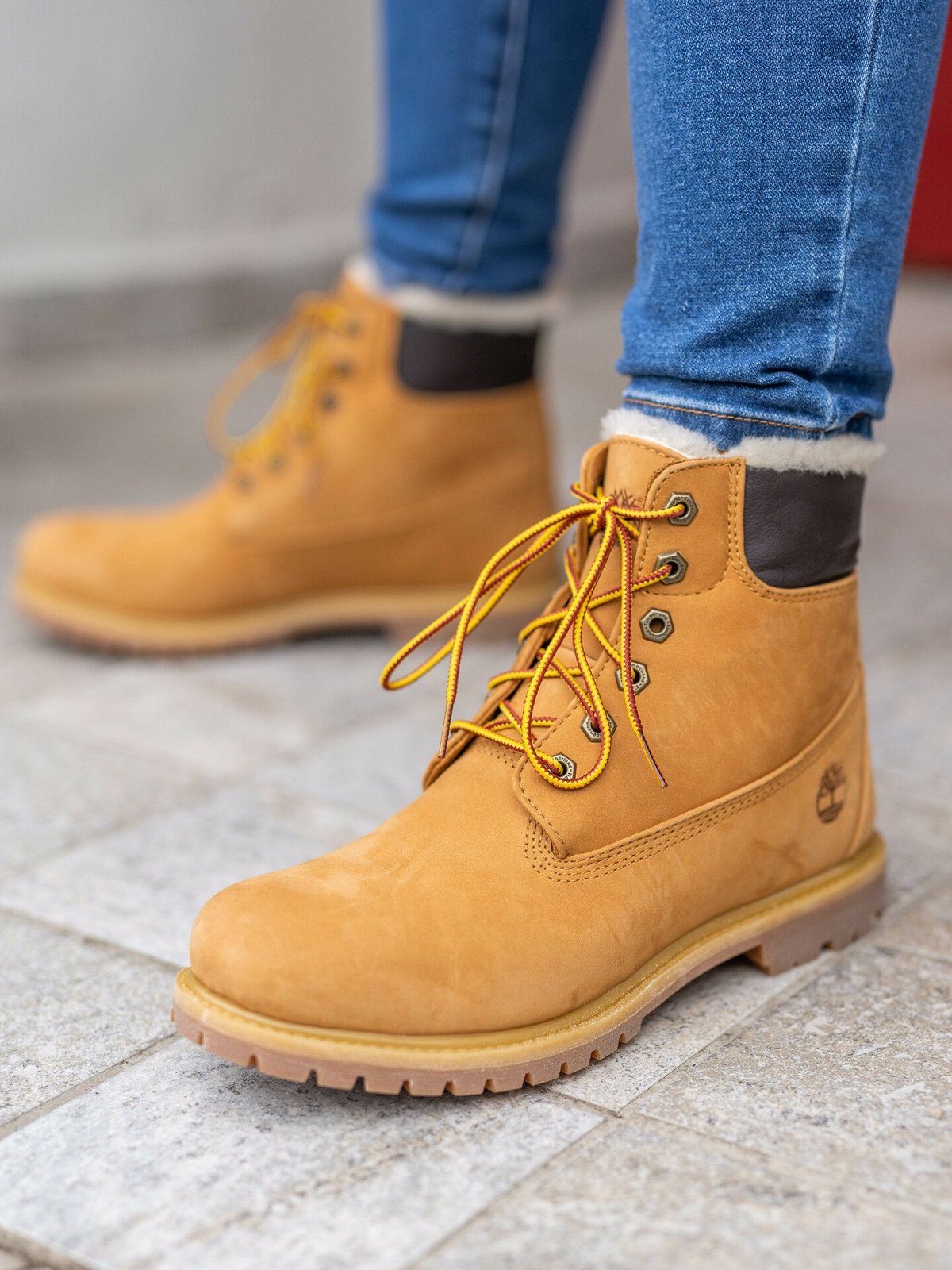Timberland 6 inch Premium Shearling Lined Waterproof Boot Yellow