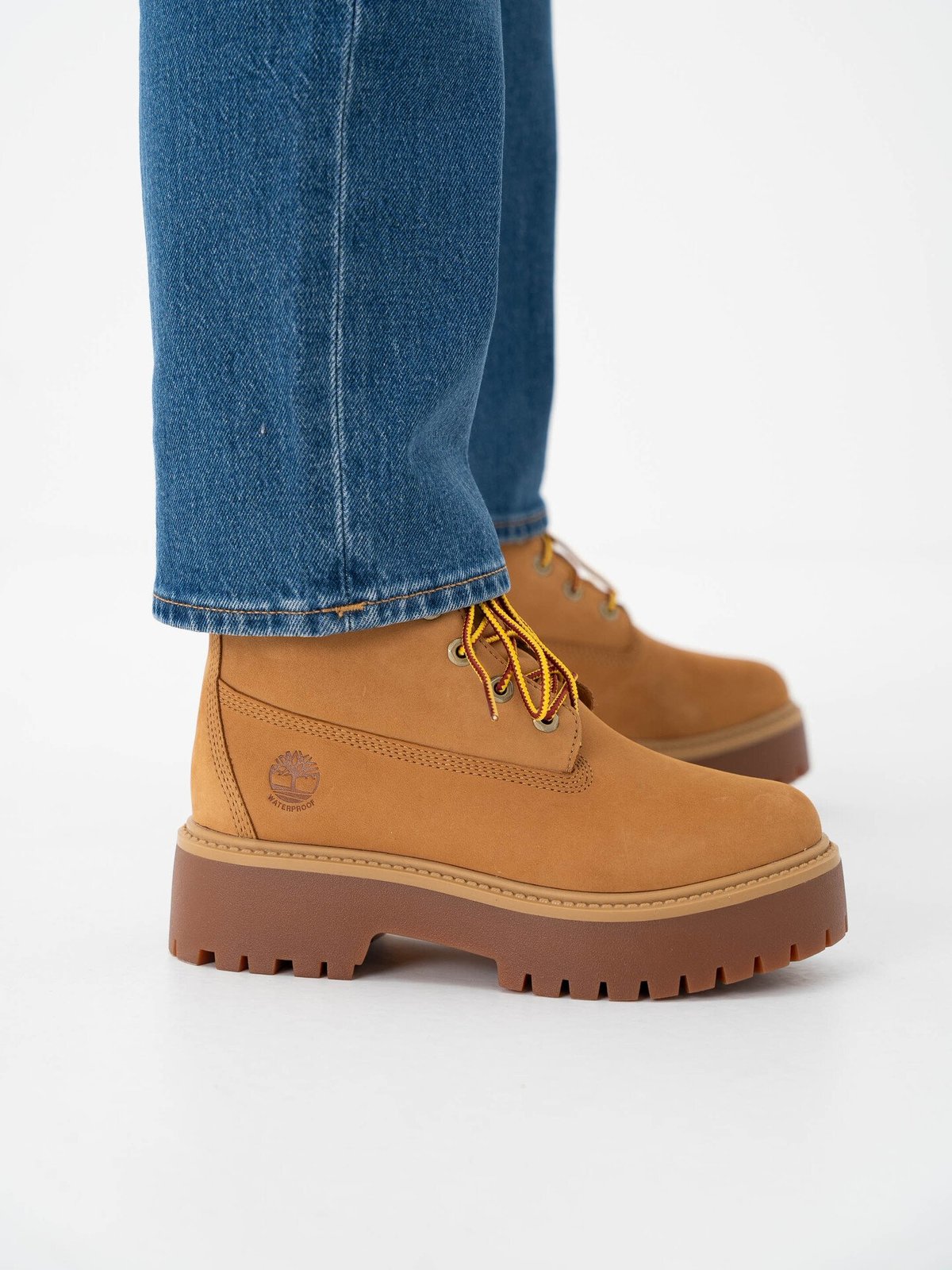 Timberland Stone Street 6 Inch WaterProof Teddy Fleece Wheat Nubuck