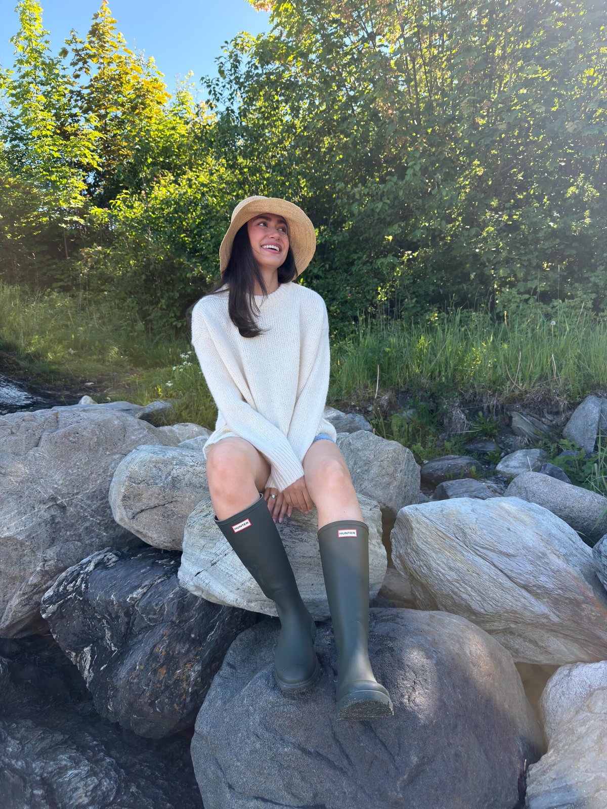 Topshop Ultimate Long Sleeve O-Neck Pullover Snow White