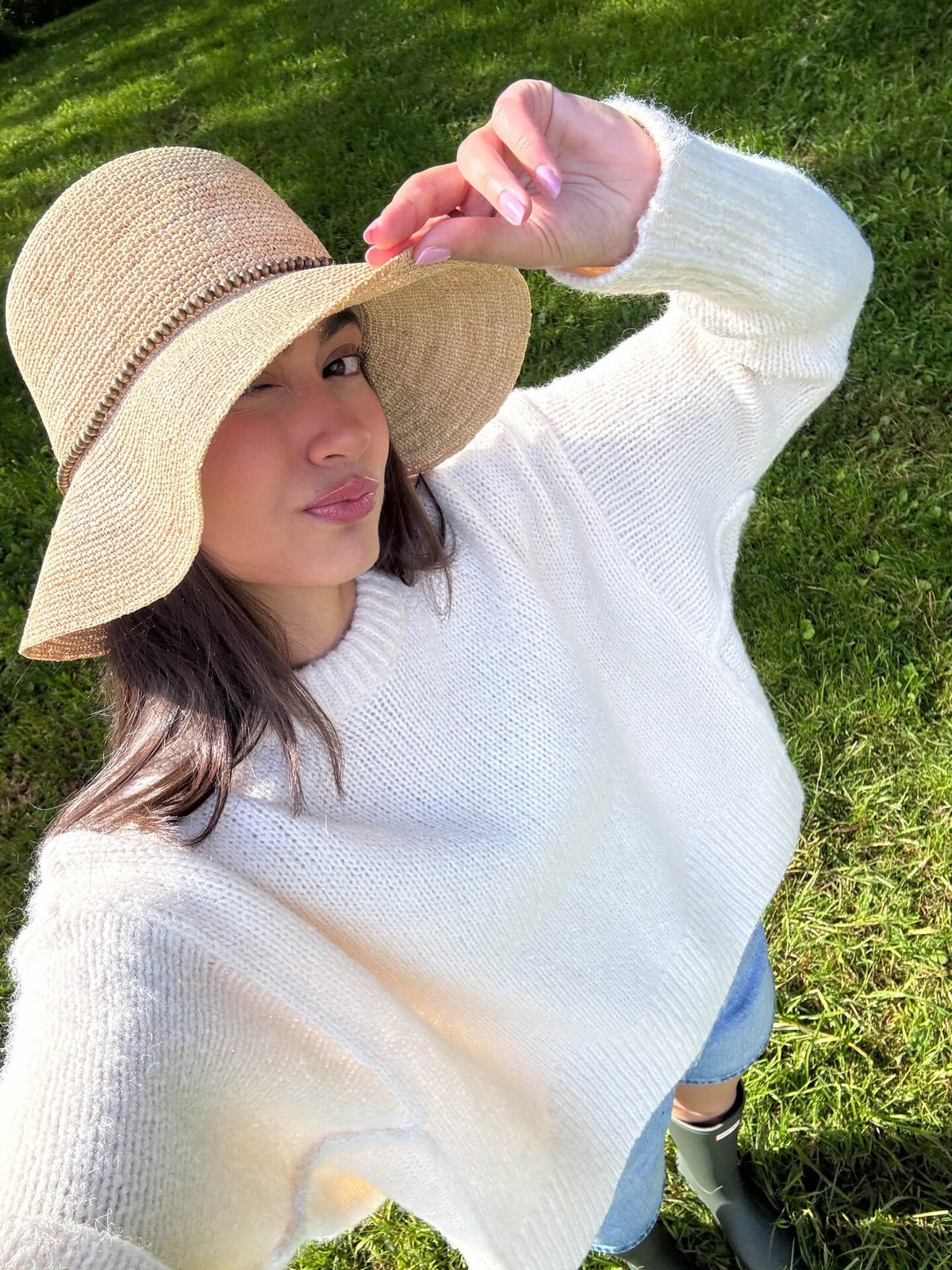 Topshop Ultimate Long Sleeve O-Neck Pullover Snow White