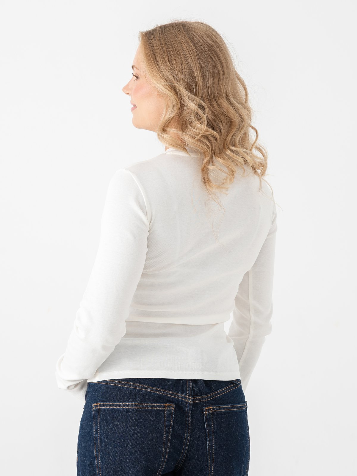 Topshop Everyday Long Sleeve Top White