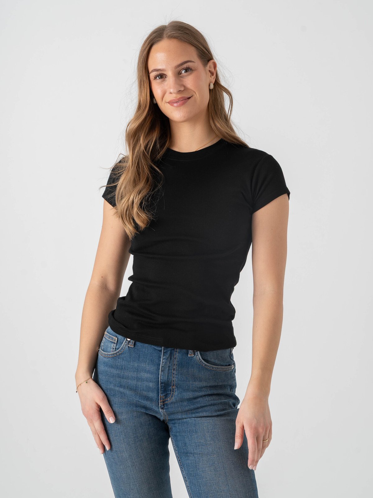 Topshop Everyday Short Sleeve Top Black