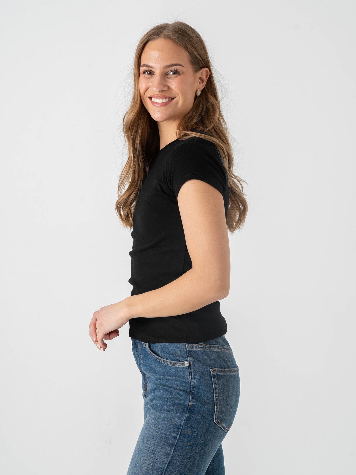 Topshop Everyday Short Sleeve Top Black