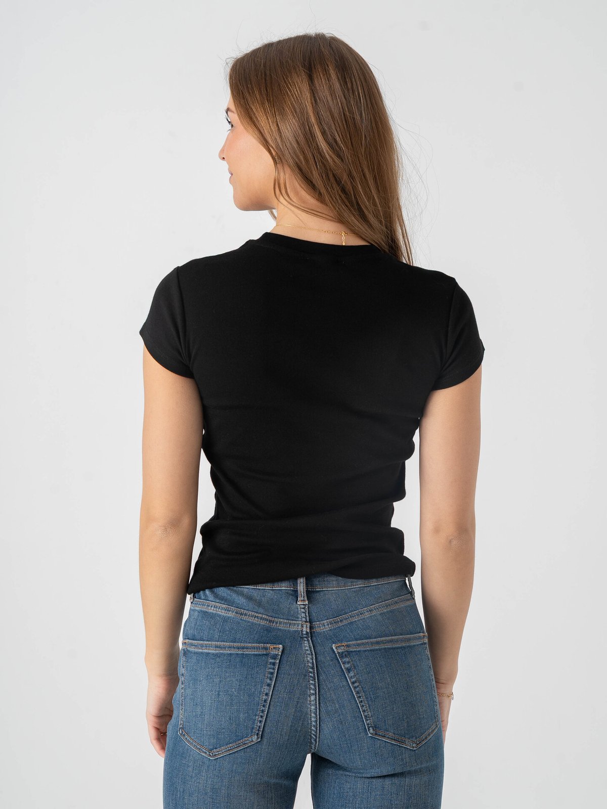 Topshop Everyday Short Sleeve Top Black