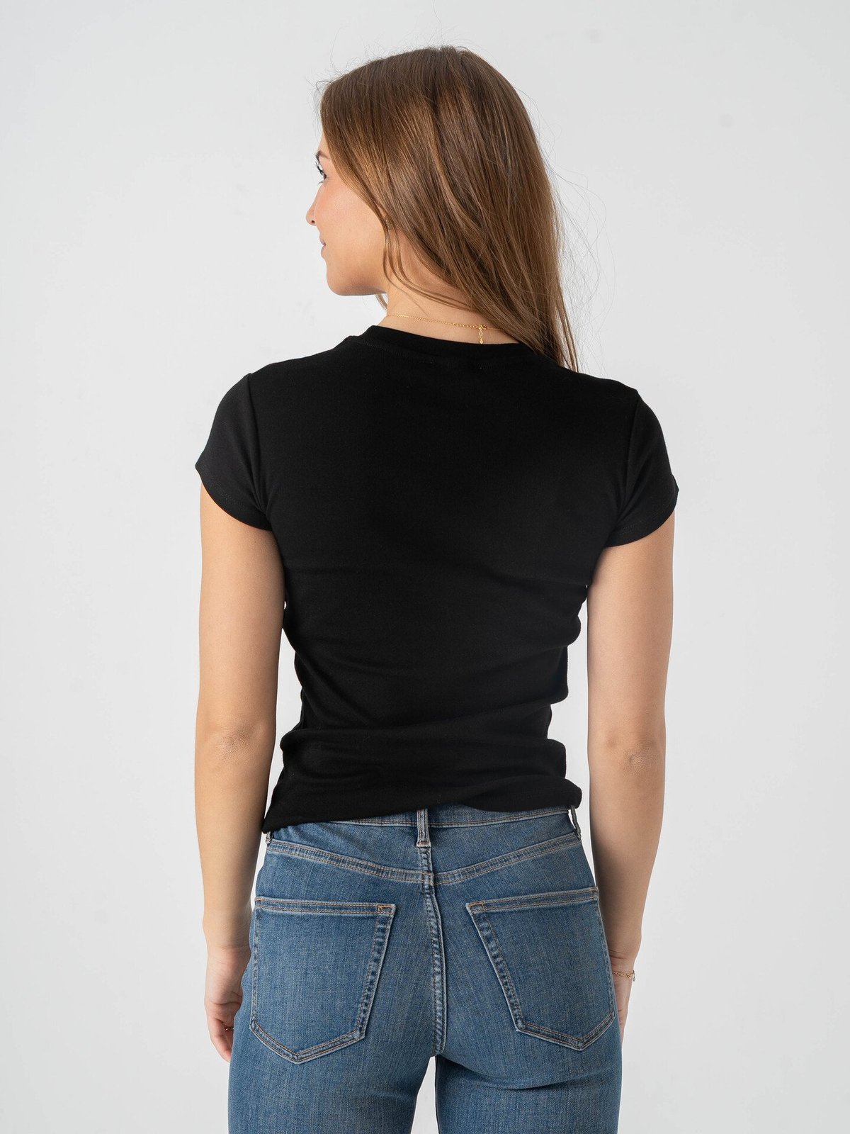 Topshop Everyday Short Sleeve Top Black