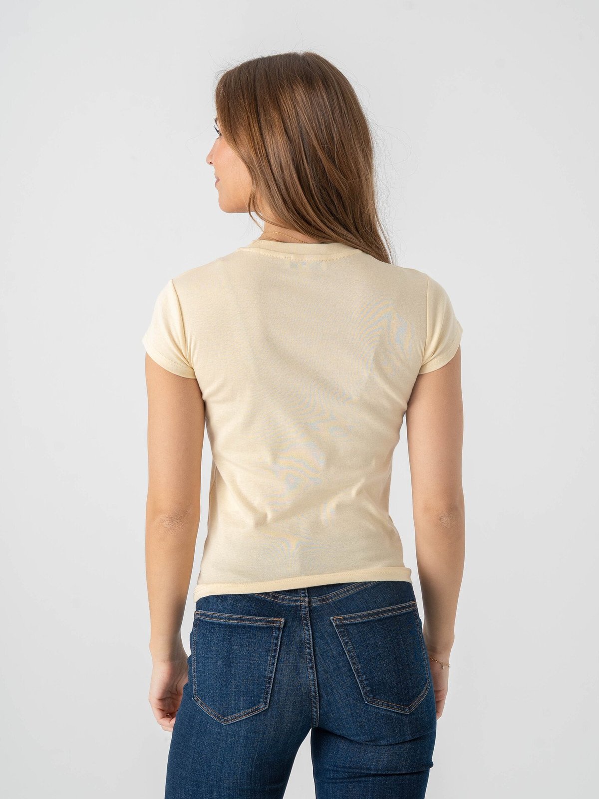 Topshop Everyday Short Sleeve Top Pale Banana