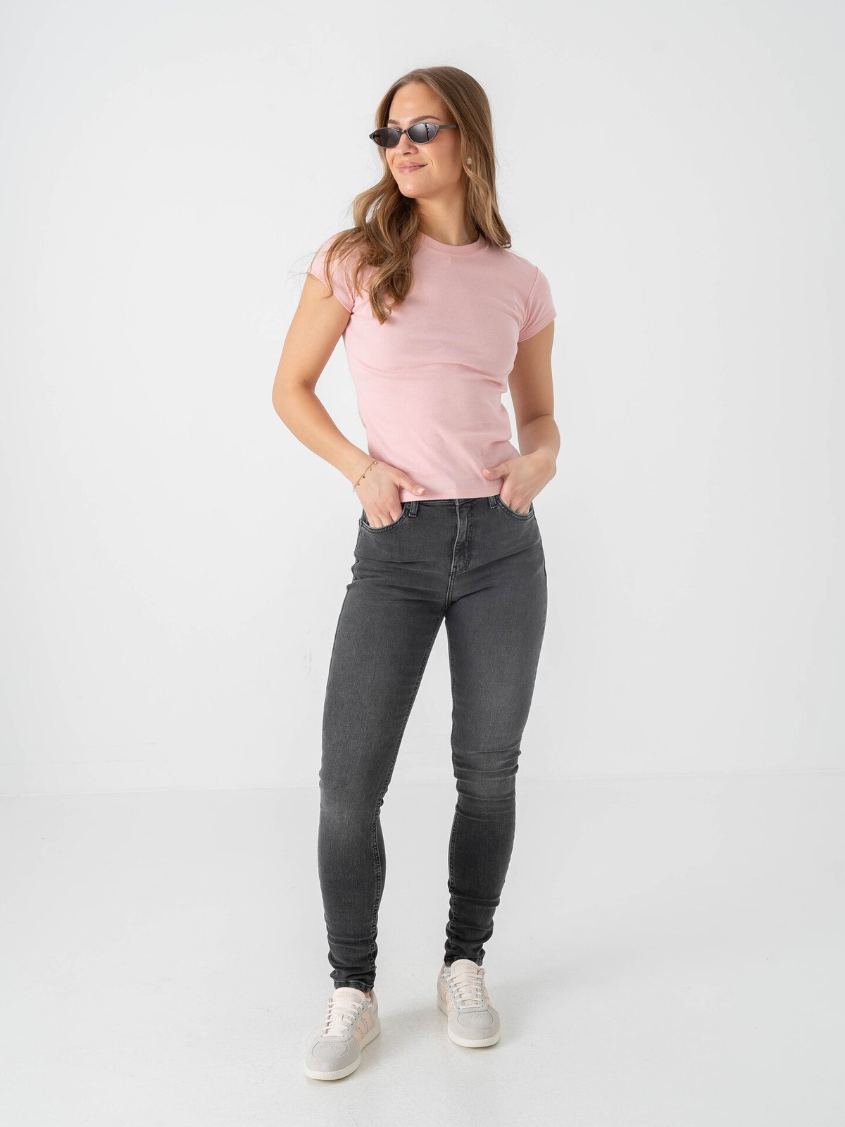 Topshop Everyday Short Sleeve Top Pink Cosmos