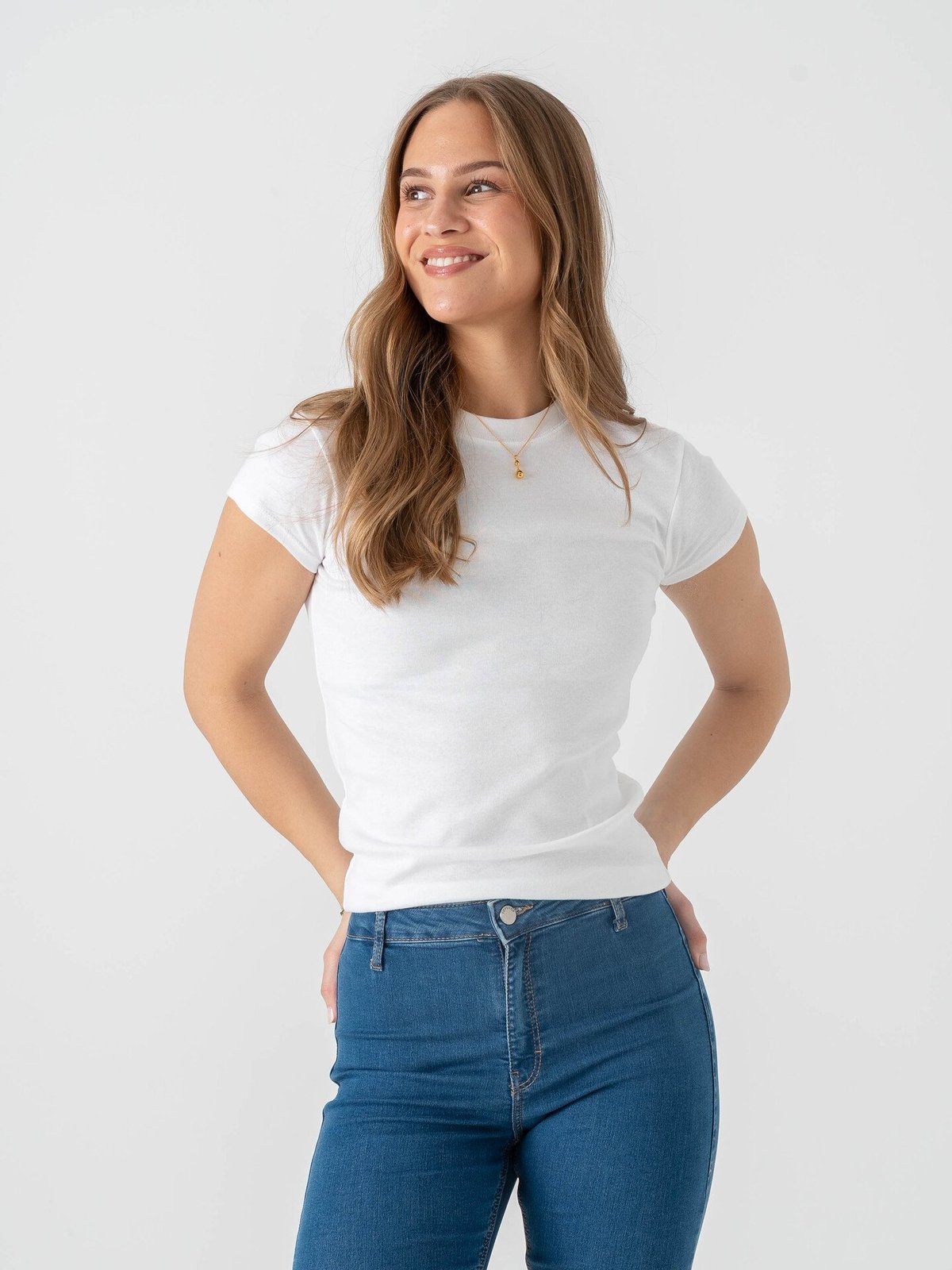 Topshop Everyday Short Sleeve Top Snow White