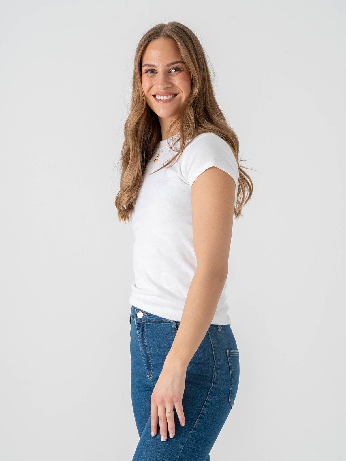 Topshop Everyday Short Sleeve Top Snow White